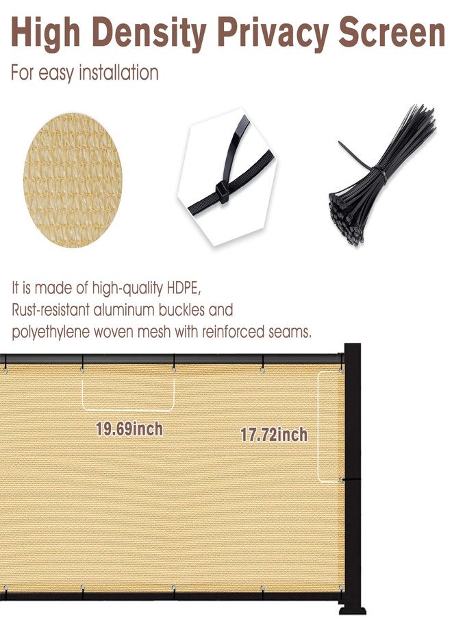 SUNNY GUARD 3'x16' Sand Yellow Balcony Privacy Screen Fence, Apartments Railing, Heavy Duty Wind Screen for Outdoor,Backyard,Patio,Deck Privacy（We Make Custom Sizes） - Image 4